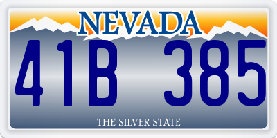 NV license plate 41B385