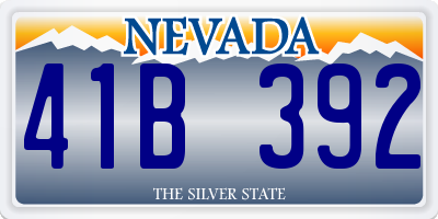 NV license plate 41B392