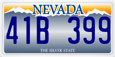 NV license plate 41B399