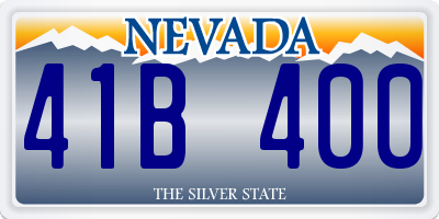 NV license plate 41B400