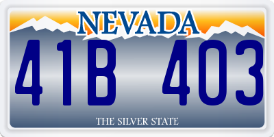 NV license plate 41B403