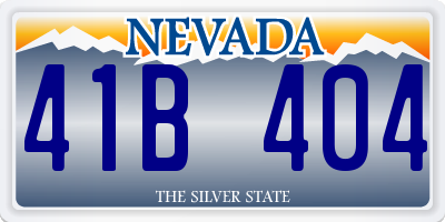 NV license plate 41B404