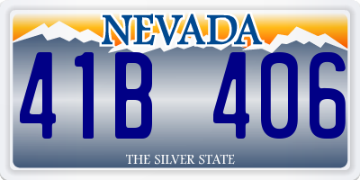 NV license plate 41B406