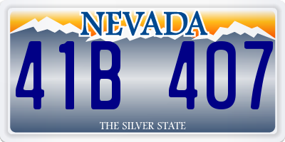 NV license plate 41B407