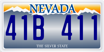 NV license plate 41B411