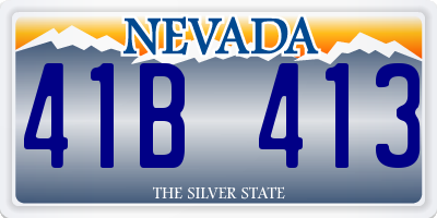 NV license plate 41B413