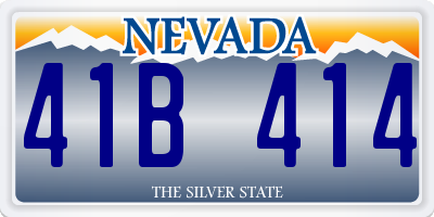 NV license plate 41B414