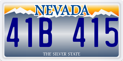 NV license plate 41B415