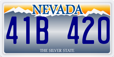 NV license plate 41B420