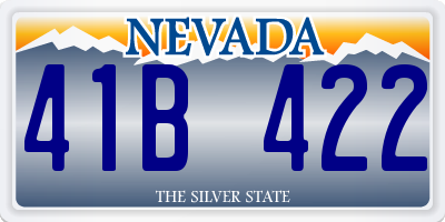 NV license plate 41B422