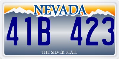NV license plate 41B423