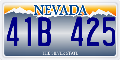 NV license plate 41B425