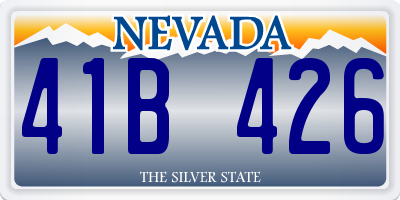 NV license plate 41B426