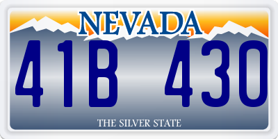 NV license plate 41B430