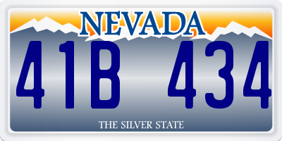 NV license plate 41B434