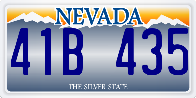 NV license plate 41B435