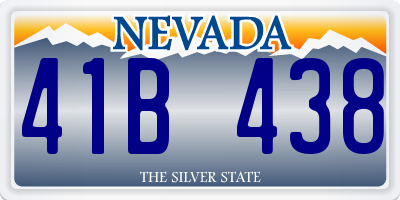 NV license plate 41B438