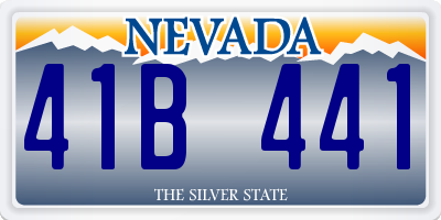 NV license plate 41B441