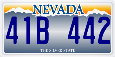 NV license plate 41B442