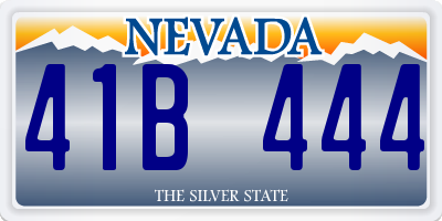 NV license plate 41B444