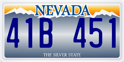 NV license plate 41B451