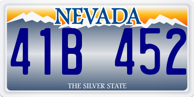 NV license plate 41B452