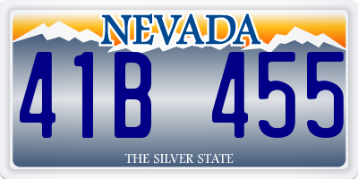 NV license plate 41B455