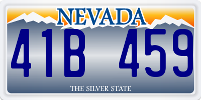 NV license plate 41B459