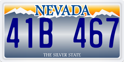 NV license plate 41B467