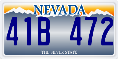 NV license plate 41B472