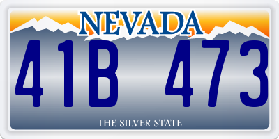 NV license plate 41B473