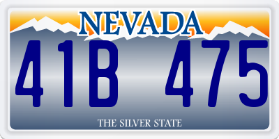 NV license plate 41B475