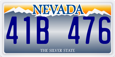 NV license plate 41B476