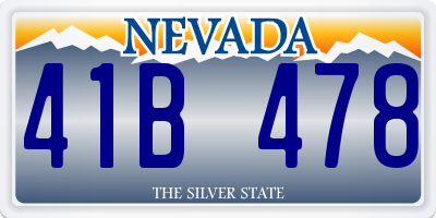 NV license plate 41B478