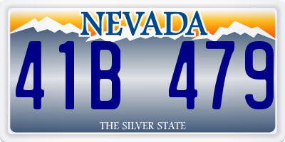 NV license plate 41B479