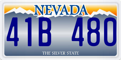 NV license plate 41B480