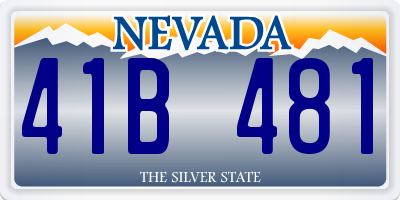 NV license plate 41B481