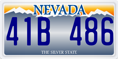 NV license plate 41B486