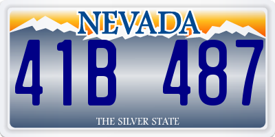 NV license plate 41B487