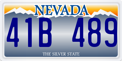 NV license plate 41B489