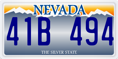 NV license plate 41B494