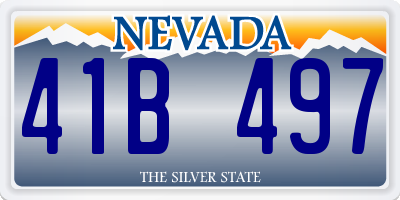 NV license plate 41B497