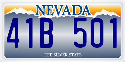 NV license plate 41B501
