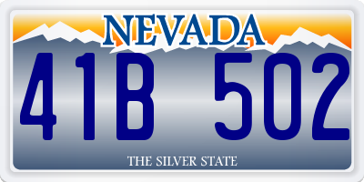 NV license plate 41B502