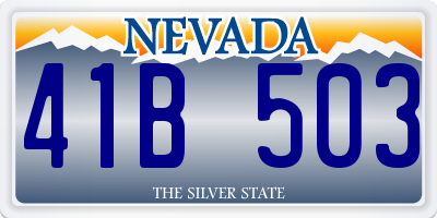 NV license plate 41B503