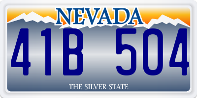 NV license plate 41B504