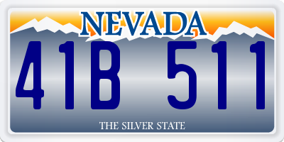 NV license plate 41B511