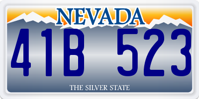 NV license plate 41B523