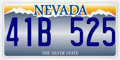 NV license plate 41B525