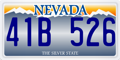 NV license plate 41B526